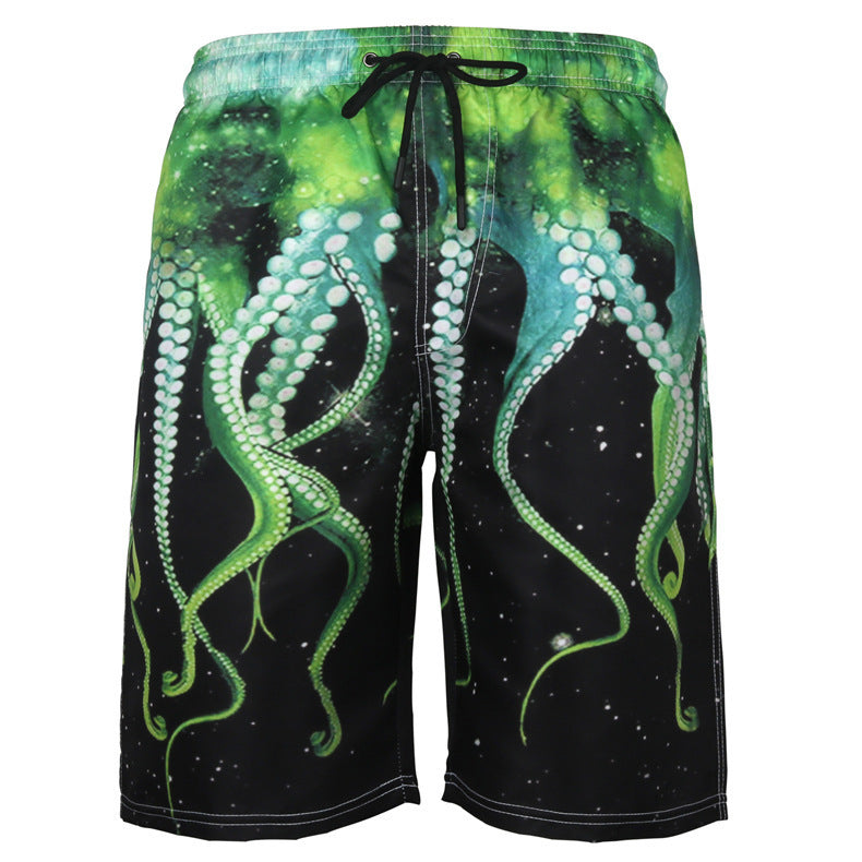 Men's Beach Pants Casual Shorts Octopus Amazon Plus Size Sweatpants - iztia