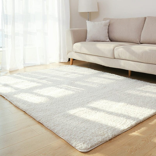 Living Room Rug Area Solid Carpet Fluffy Soft Home Decor White Plush Carpet Bedroom Carpet Kitchen Floor Mats White Rug Tapete - iztia