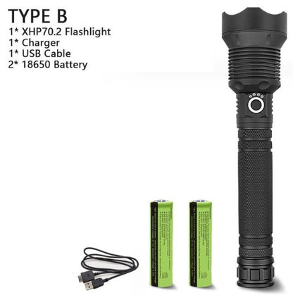 XHP70.2 Powerful Usb Led Flashlight - iztia