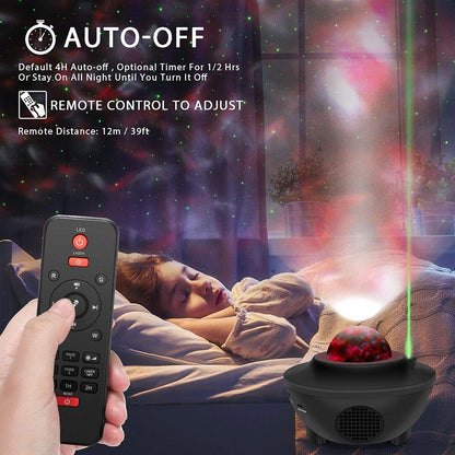 USB LED Star Night Light Music Starry Water Wave LED Projector Light Bluetooth Projector Sound-Activated Projector Light Decor - iztia