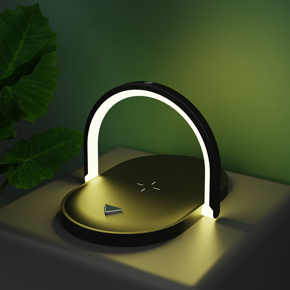 3 In 1 Foldable Wireless Charger Night Light Wireless Charging Station Stonego LED Reading Table Lamp 15W Fast Charging Light - iztia