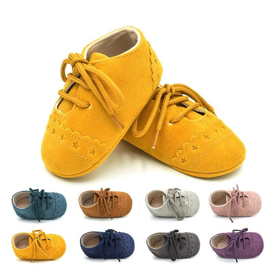 Spring And Autumn Lace Leisure, 0-1 Year Old Baby Toddler Shoes, Soft Soles Baby Shoes - iztia