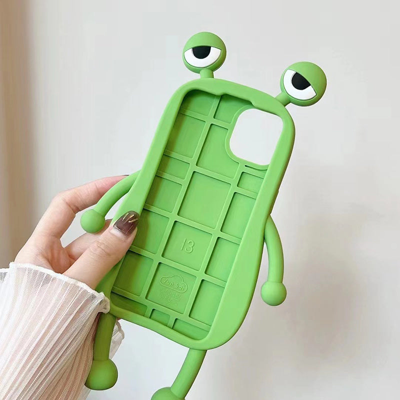 Funny Silicone 3D Frog Phone Case For IPhone 14 13 11 12 Pro Max XS XR X 7 8 Plus SE Cartoon Cute Shockproof Bumper Cover - iztia