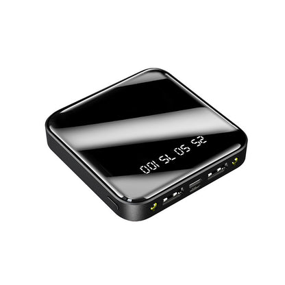 Compact 10000mAh Portable Charger Power Bank with USB C Input & Dual Output - Backup Charging External Battery Pack for iPhone 15/14/13/12/11, Android & More - iztia