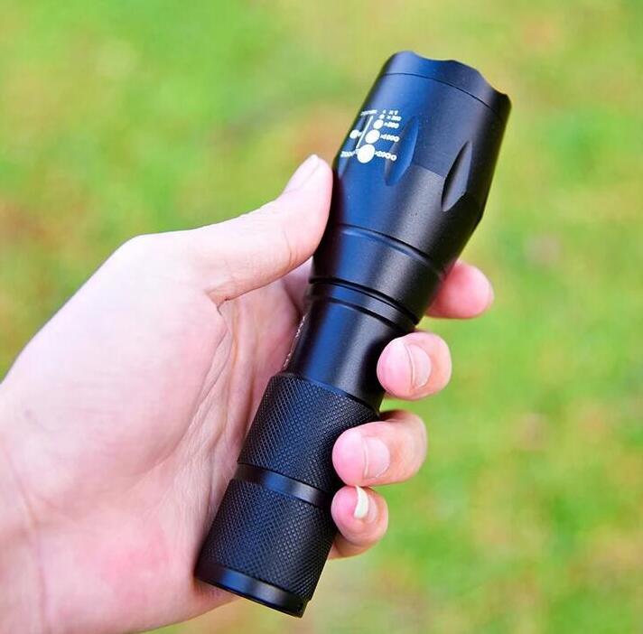 led Zoom Flashlight Torch Tactical 5000 Lumens Led High Power Flashlights AAA or 18650 battery kit - iztia