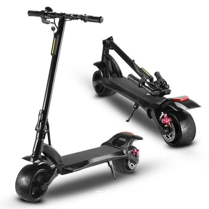 Double Drive Folding Scooter With Wide Tires - iztia