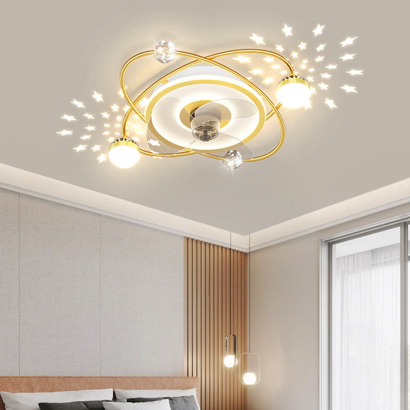 Nordic bedroom decor led lights for room Ceiling fan light lamp restaurant dining room Ceiling fans with lights remote control - iztia