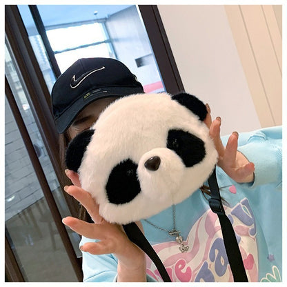 Panda Backpack Doll Phone Shoulder Bag Plush Toy - iztia