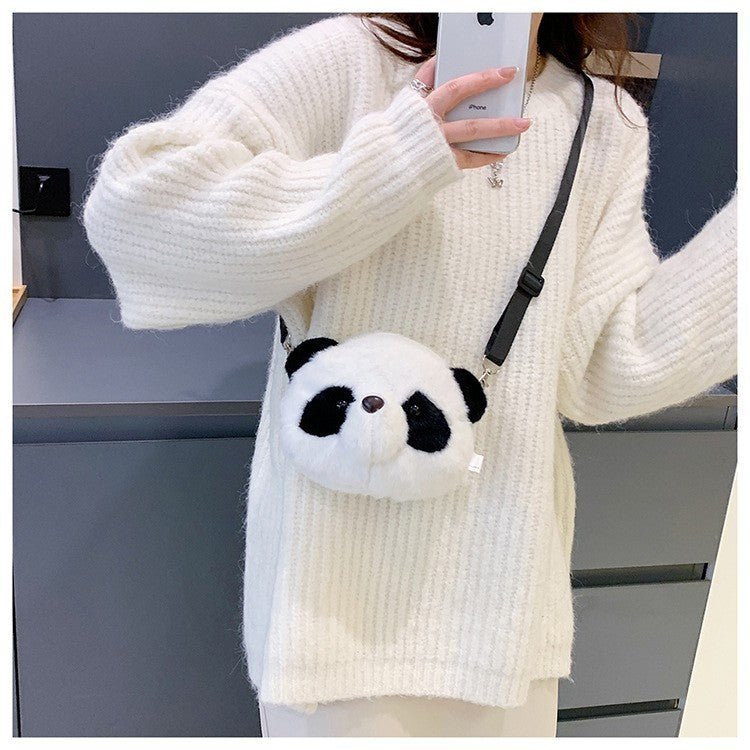 Panda Backpack Doll Phone Shoulder Bag Plush Toy - iztia