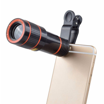 HD 8X Clip On Optical Zoom Telescope Camera Lens For Universal Mobile Cell Phone - iztia