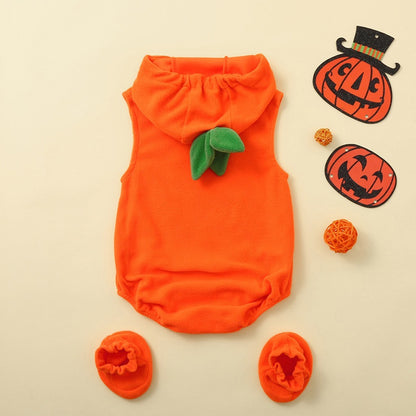 Baby Clothes Fashion Cosclothes Halloween Costume Pumpkin Cosplay Halloween Jumpsuit - iztia