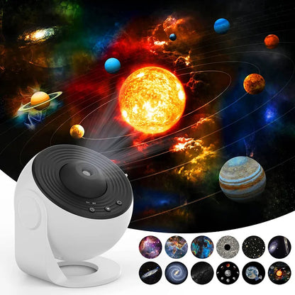 Night Light Galaxy Projector Starry Sky Projector 360 Rotate Planetarium Lamp For Kids Bedroom Valentines Day Gift Wedding Deco - iztia