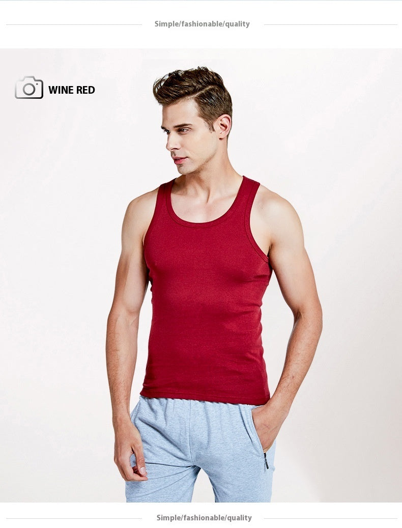 Men's Cotton Slim Fit Sports Vest: Breathable & Stretchy Underwear - iztia