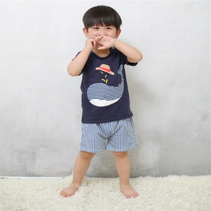 Cartoon Clothing Baby Boy Summer Clothes T-shirt Baby Girl Casual Clothing Sets - iztia