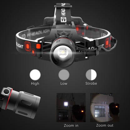 T6 white light green light red light zoom headlight - iztia