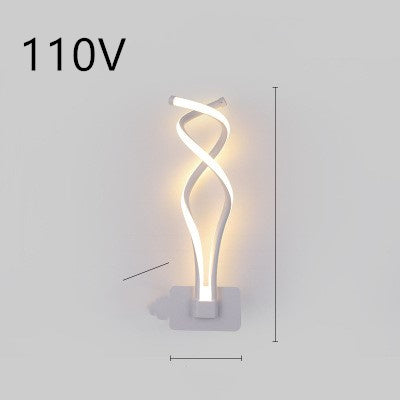 led wall lamp nordic minimalist bedroom bedside lamp - iztia