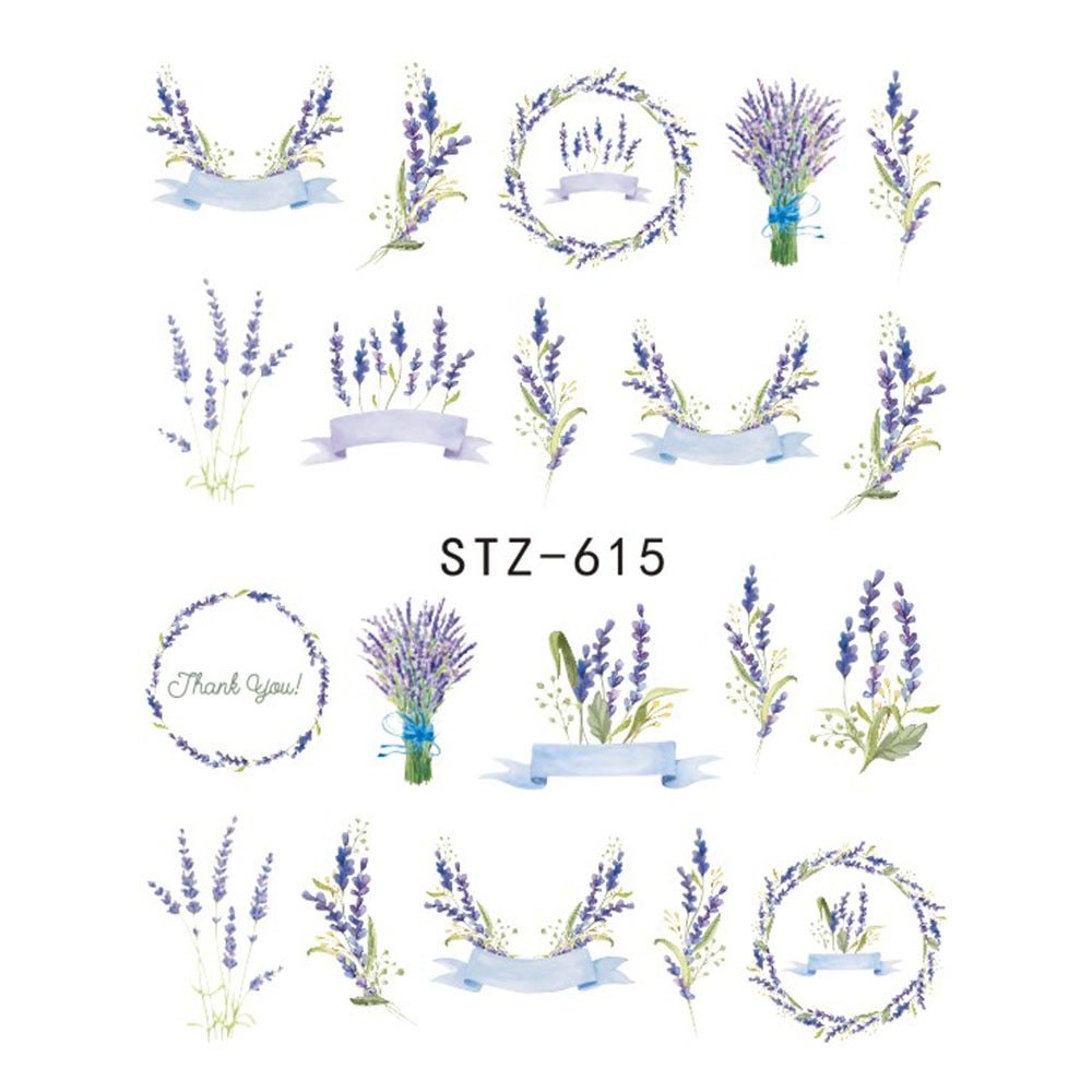 1pcs Nail Sticker Butterfly Flower Water Transfer Decal Sliders for Nail Art Decoration Tattoo Manicure Wraps Tools Tip JISTZ508 - iztia