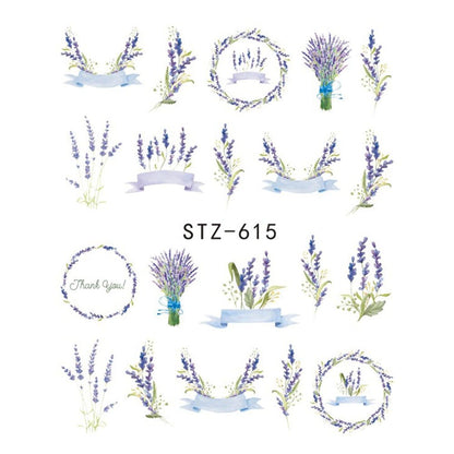 1pcs Nail Sticker Butterfly Flower Water Transfer Decal Sliders for Nail Art Decoration Tattoo Manicure Wraps Tools Tip JISTZ508 - iztia