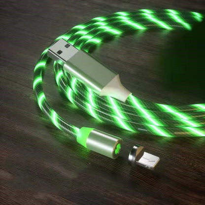 Magnetic Charging Cable Streamer Fast Charging Cable Lighting Micro USB Cable LED Magnet Charger Type-C Cable - iztia