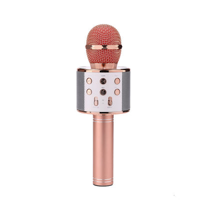 Wireless Microphone Portable Bluetooth Mini Home Ktv For Music Playing Singing Speaker Player - iztia