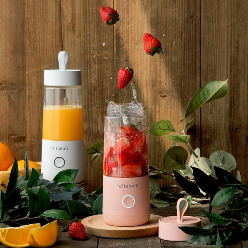 350ml Portable Blender Juicer Electric USB Rechargeable Mixer Smoothie Slushy Cup Juice Blender Bottle USB Charging Kitchen Gadgets - iztia