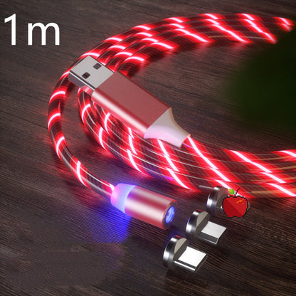 Magnetic Charging Cable Streamer Fast Charging Cable Lighting Micro USB Cable LED Magnet Charger Type-C Cable - iztia