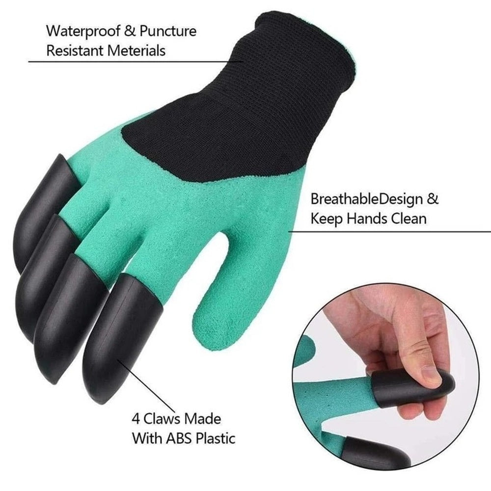 Garden Gloves With Claws Waterproof Garden Gloves For Digging Planting Breathable Gardening Gloves For Yard Work - iztia