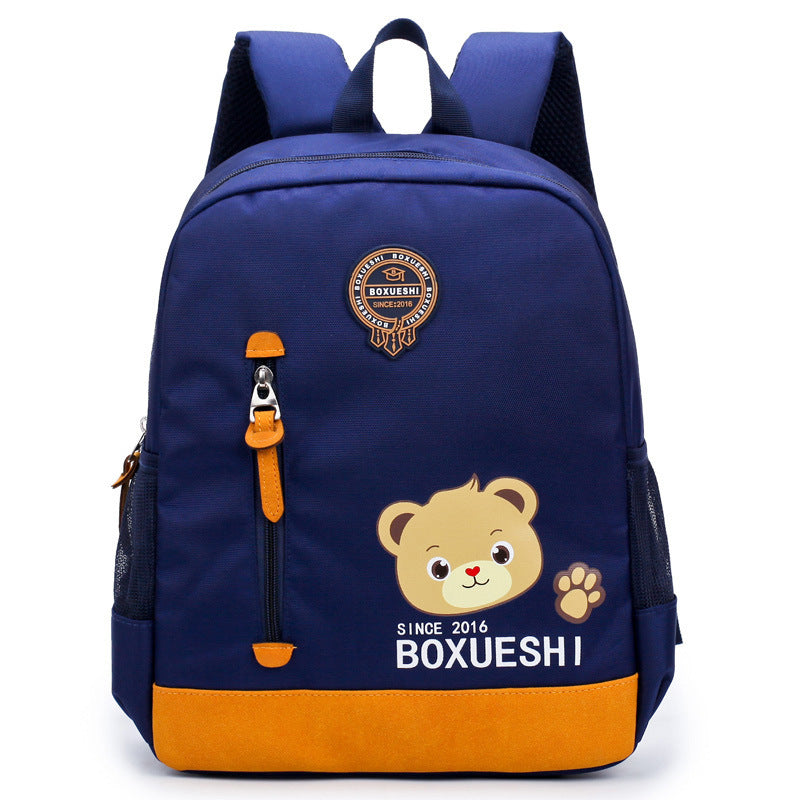 A cartoon bear nursery school schoolbag, schoolbag, schoolboy, boy and boy, baby boy and baby travel back - iztia