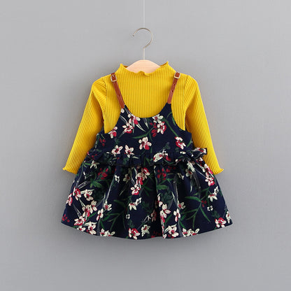 Baby Dress, Girl's Skirt, Autumn 1-2-3 Years Old Baby Clothes, Children's Clothing, A Piece Of E3087 - iztia