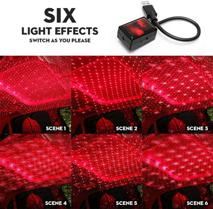 Star Light Projector Party Lights USB LED Light Interior Lighting LED Interior Car Lights Starry Sky Galaxy Night Lights - iztia