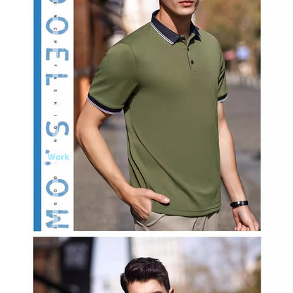 Business Polo Shirt Lapel Short Sleeve Corporate Cultural Clothing - iztia