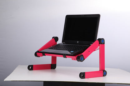 Laptop Table Stand With Adjustable Folding Ergonomic Design Stand Notebook Desk For Ultrabook Netbook Or Tablet With Mouse Pad - iztia