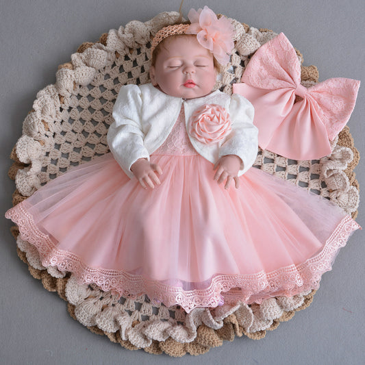 New Winter Dress Dress Baby Baby Full Moon Princess Skirt Dress Shaqun Girls Lotus - iztia