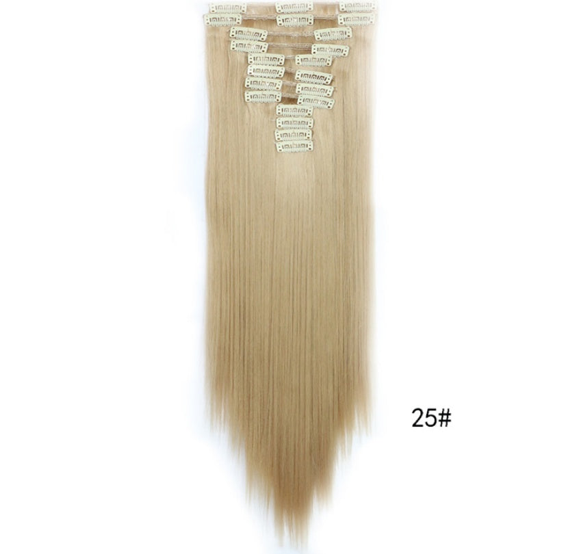 Straight hair wig piece clip hairless hair extension piece - iztia