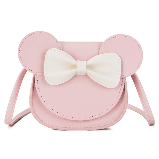 Cute And Adorable Bowknot Soft Girl Student Children's Small Bag Pu Female - iztia