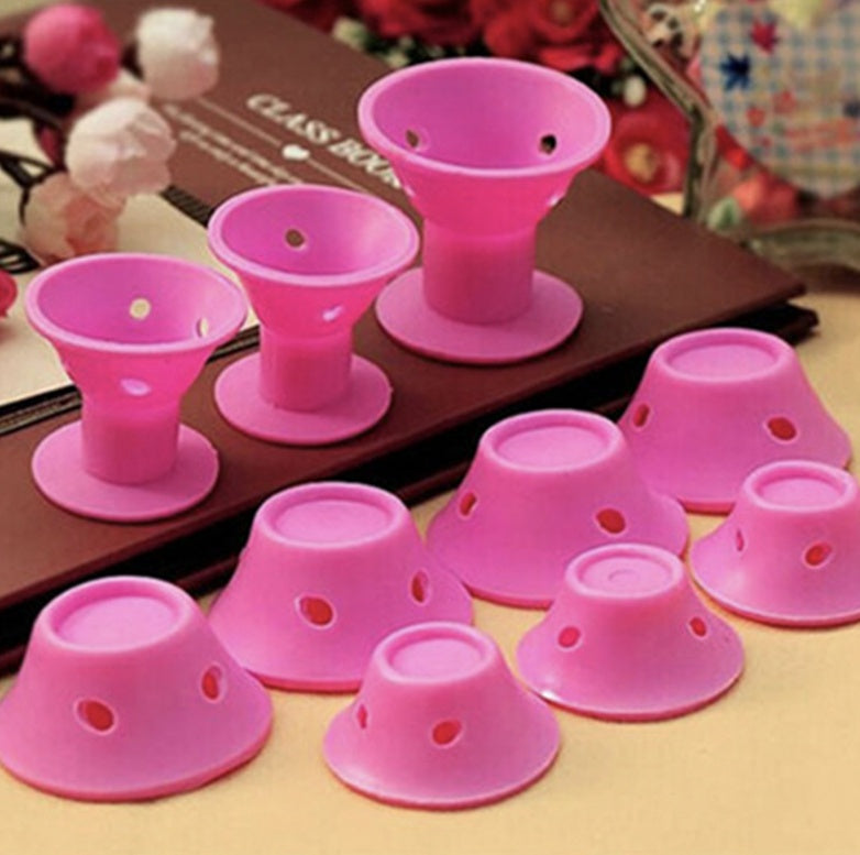 Soft Rubber Magic Hair Care Rollers Silicone Hair Curlers No Heat Hair Styling Tool - iztia