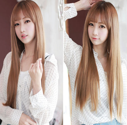 Straight hair wig piece clip hairless hair extension piece - iztia