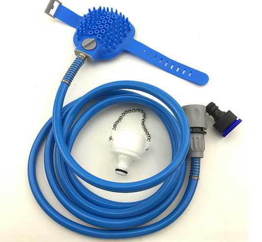 Pet Bathing Tool Pet Dog Convenient Clean Water Pipe Spray Nozzle Strap - iztia