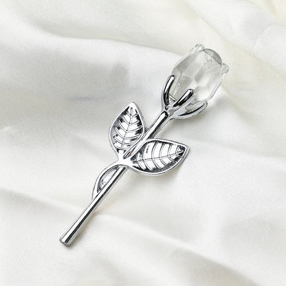 Crystal Metal Rose Valentine's Day Small Gift Wedding - iztia