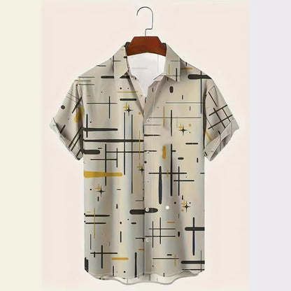 Fashion Printed Shirt Summer Menswear Printing - iztia