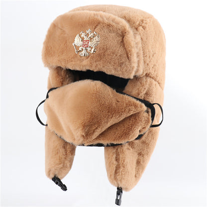 Ushanka Men And Women Imitation Rabbit Fur Outdoor Earmuffs Hat - iztia