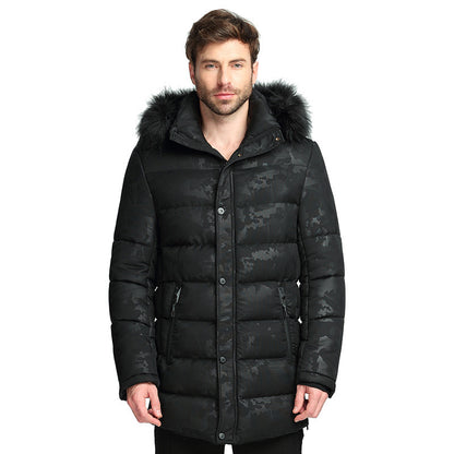 Men's Short Thickened Winter Outdoor Cotton-padded Clothing British Fur Collar Coat - iztia