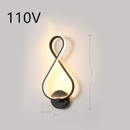 led wall lamp nordic minimalist bedroom bedside lamp - iztia