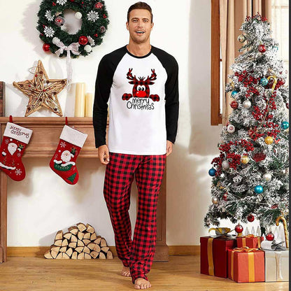 Family Christmas Pajamas Matching Sets Christmas Sleepwear Parent-Child Pjs Outfit For Christmas Holiday Xmas Party - iztia