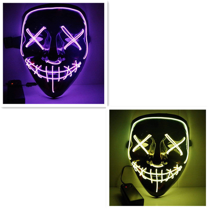 Line Up Festive Led Glitter Grimace Glow Mask - iztia