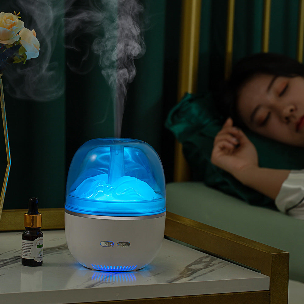 Air Humidifier Essential Oil Ultrasonic Aromatherapy Atomizer Colorful Light Heavy Fog Volume Office Home Accessories - iztia