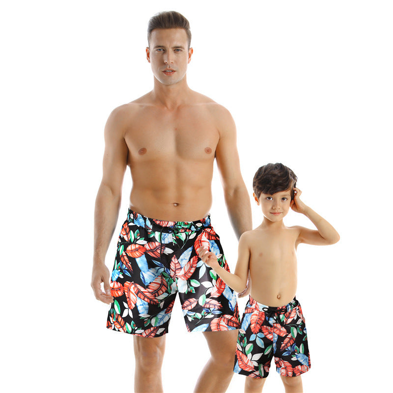 New Style Parent Child Swimwear Quick Drying Beach Pants - iztia