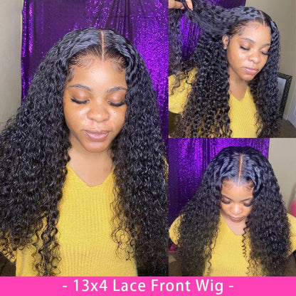 Curly Human Hair Wig Lace Hair Products - iztia