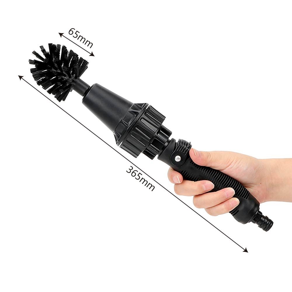 Water-driven Rotary Cleaning Brush Wash Hand-held Water Spray Brush - iztia