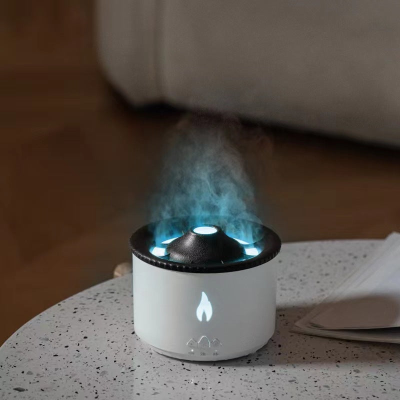 New Creative Ultrasonic Essential Oil Humidifier Volcano Aromatherapy Machine Spray Jellyfish Air Flame Humidifier Diffuser - iztia